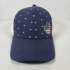 Legendary Whitetails Blue White USA Logo Stars Snapback Adjustable One Size‎ Hat